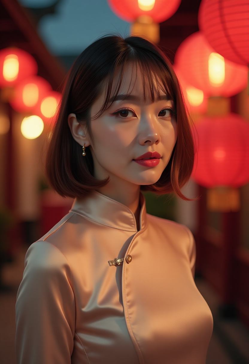 橘色窗帘